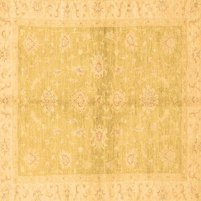 Square Oriental Brown Traditional Rug, abs3496brn