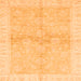 Square Oriental Orange Traditional Rug, abs3496org