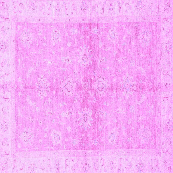 Square Machine Washable Oriental Purple Traditional Area Rugs, wshabs3496pur