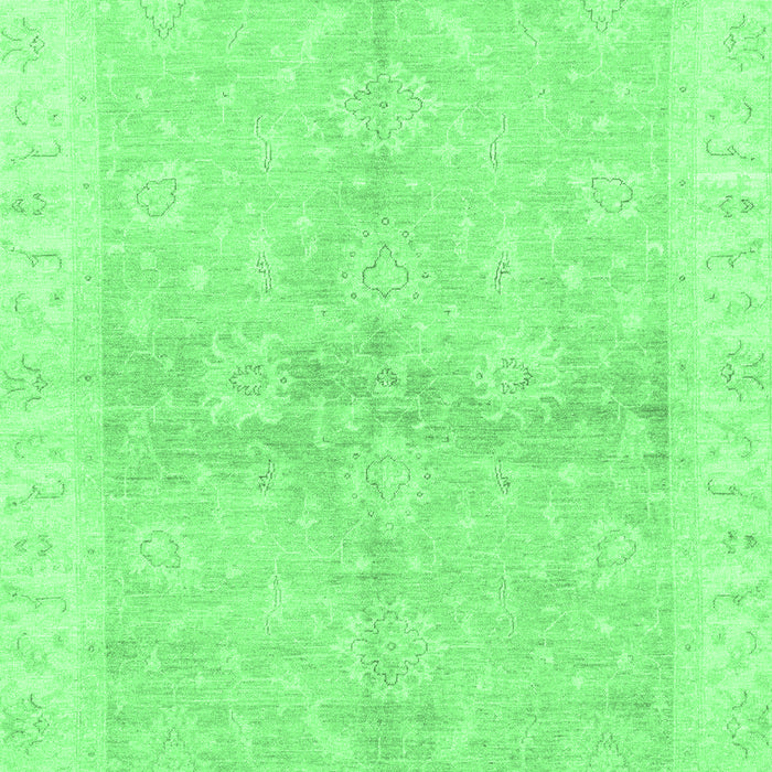 Machine Washable Oriental Emerald Green Traditional Area Rugs, wshabs3496emgrn