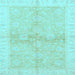 Square Oriental Light Blue Traditional Rug, abs3496lblu