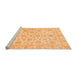 Sideview of Machine Washable Oriental Orange Traditional Area Rugs, wshabs3497org