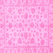 Square Oriental Pink Traditional Rug, abs3497pnk
