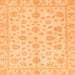 Square Machine Washable Oriental Orange Traditional Area Rugs, wshabs3497org