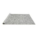 Sideview of Machine Washable Oriental Gray Traditional Rug, wshabs3497gry