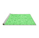 Sideview of Machine Washable Oriental Emerald Green Traditional Area Rugs, wshabs3497emgrn