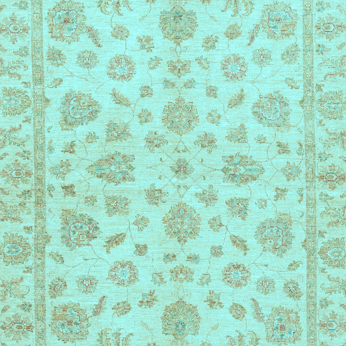 Machine Washable Oriental Light Blue Traditional Rug, wshabs3497lblu