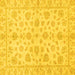 Square Oriental Yellow Traditional Rug, abs3497yw