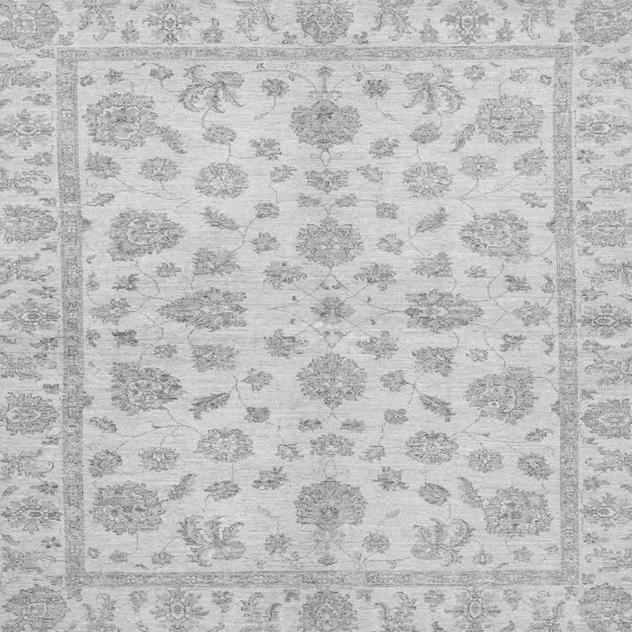 Square Machine Washable Oriental Gray Traditional Rug, wshabs3497gry