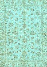 Oriental Light Blue Traditional Rug, abs3497lblu