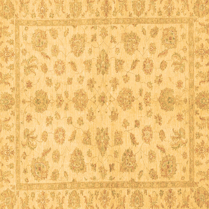 Square Oriental Brown Traditional Rug, abs3497brn