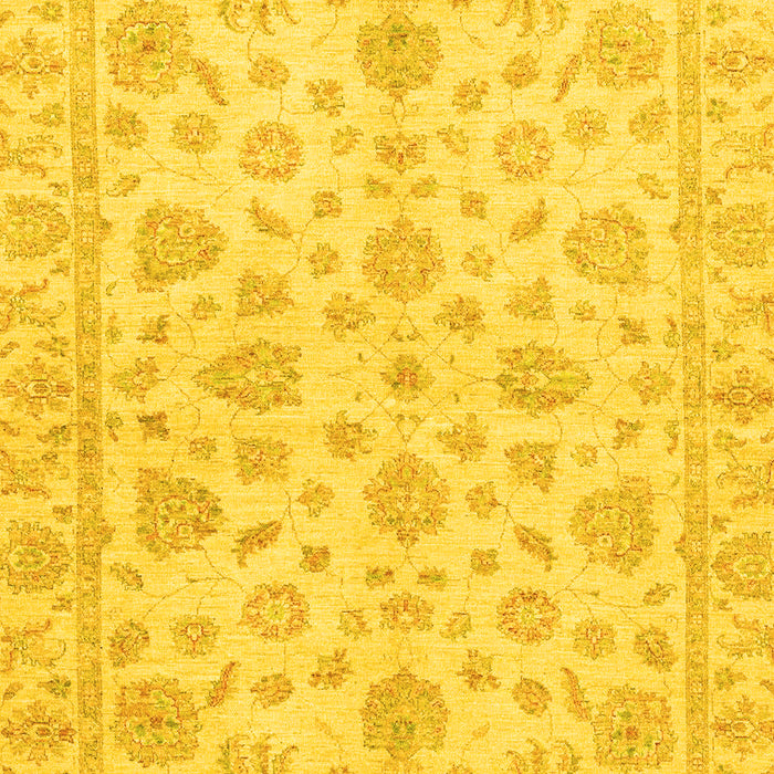 Machine Washable Oriental Yellow Traditional Rug, wshabs3497yw