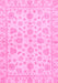 Machine Washable Oriental Pink Traditional Rug, wshabs3497pnk