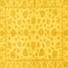 Square Machine Washable Oriental Yellow Traditional Rug, wshabs3497yw