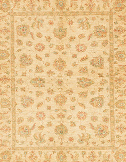 Abstract Mustard Yellow Oriental Rug, abs3497