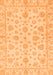 Machine Washable Oriental Orange Traditional Area Rugs, wshabs3497org