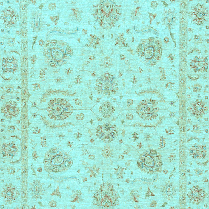 Machine Washable Oriental Light Blue Traditional Rug, wshabs3498lblu