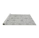 Sideview of Machine Washable Oriental Gray Traditional Rug, wshabs3498gry