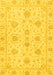 Machine Washable Oriental Yellow Traditional Rug, wshabs3498yw