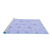 Sideview of Machine Washable Oriental Blue Traditional Rug, wshabs3498blu