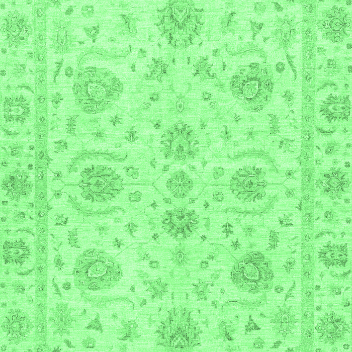 Machine Washable Oriental Emerald Green Traditional Area Rugs, wshabs3498emgrn