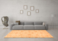 Machine Washable Oriental Orange Traditional Rug, wshabs3498org