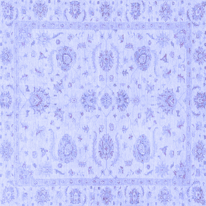 Square Oriental Blue Traditional Rug, abs3498blu