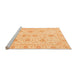 Sideview of Machine Washable Oriental Orange Traditional Area Rugs, wshabs3498org