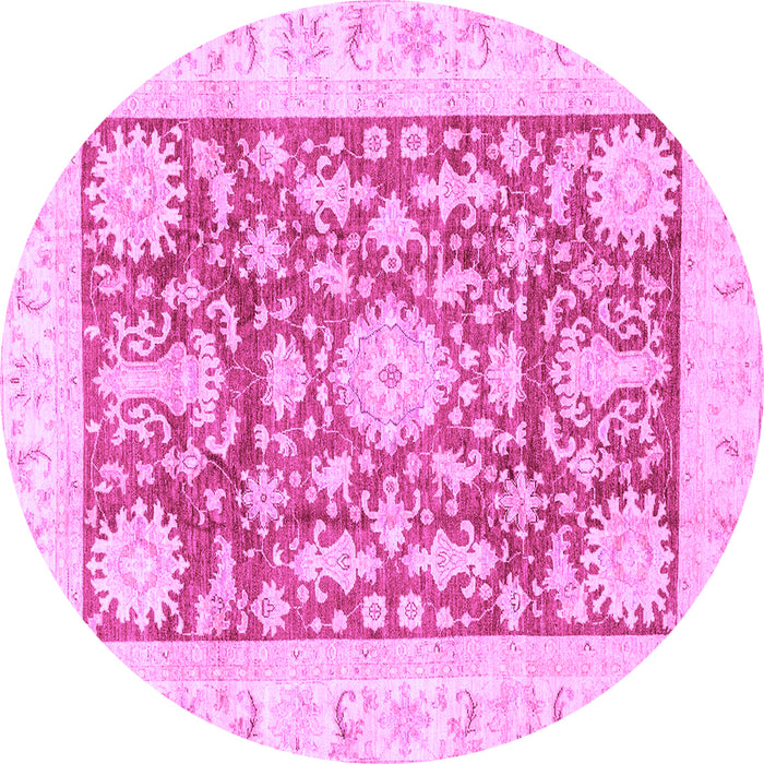 Round Machine Washable Abstract Purple Modern Area Rugs, wshabs3499pur