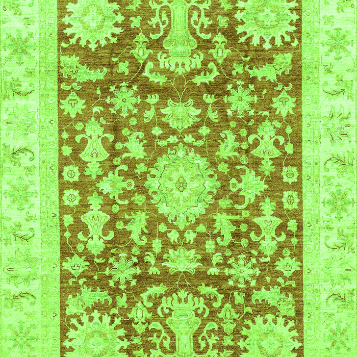 Machine Washable Abstract Green Modern Area Rugs, wshabs3499grn