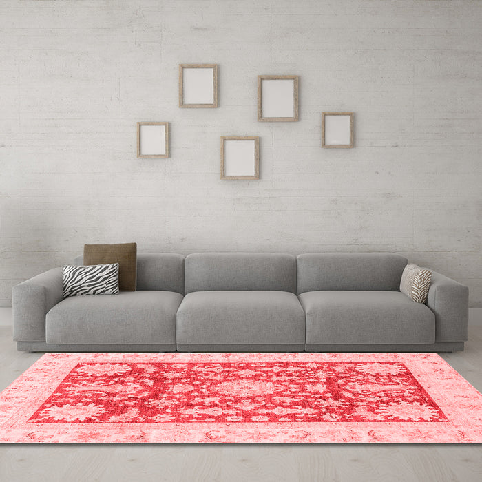Modern Red Washable Rugs