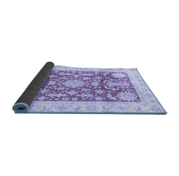 Sideview of Abstract Blue Modern Rug, abs3499blu
