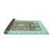 Sideview of Abstract Light Blue Modern Rug, abs3499lblu