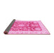 Sideview of Abstract Pink Modern Rug, abs3499pnk