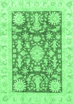 Abstract Emerald Green Modern Rug, abs3499emgrn