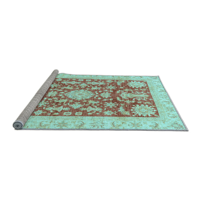 Sideview of Machine Washable Abstract Light Blue Modern Rug, wshabs3499lblu