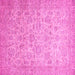 Square Abstract Pink Modern Rug, abs349pnk