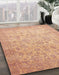 Abstract Orange Modern Rug in Family Room, abs349