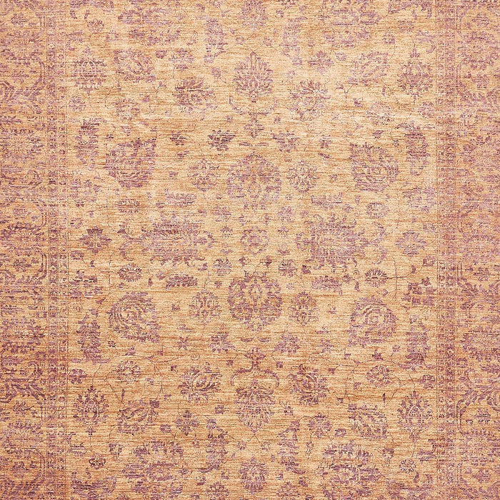 Machine Washable Abstract Orange Rug, wshabs349