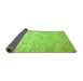 Sideview of Abstract Green Modern Rug, abs349grn