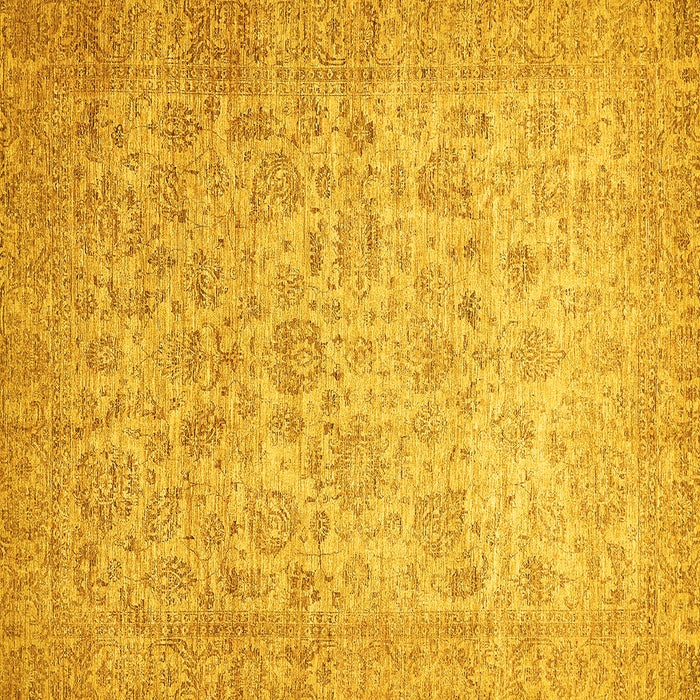 Square Abstract Yellow Modern Rug, abs349yw