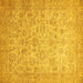 Square Abstract Yellow Modern Rug, abs349yw