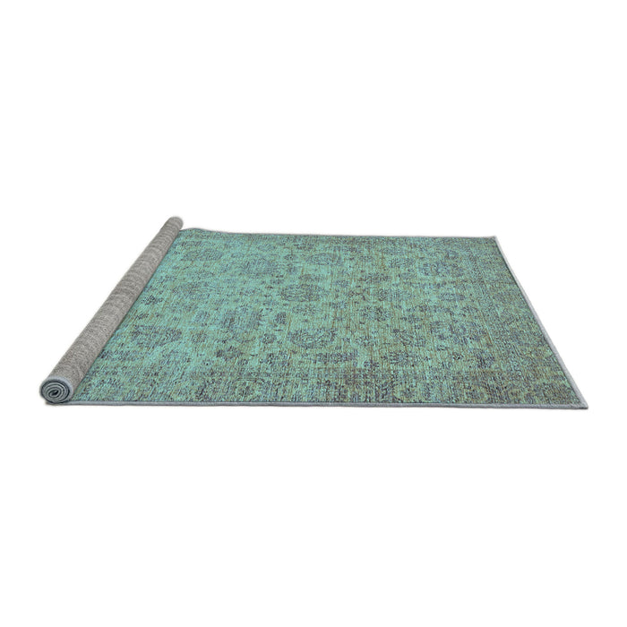 Sideview of Machine Washable Abstract Light Blue Modern Rug, wshabs349lblu
