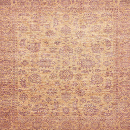 Square Abstract Orange Modern Rug, abs349