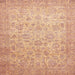 Square Abstract Orange Modern Rug, abs349