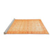 Sideview of Machine Washable Oriental Orange Traditional Area Rugs, wshabs34org