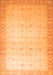 Machine Washable Oriental Orange Traditional Area Rugs, wshabs34org