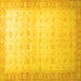 Square Oriental Yellow Traditional Rug, abs34yw