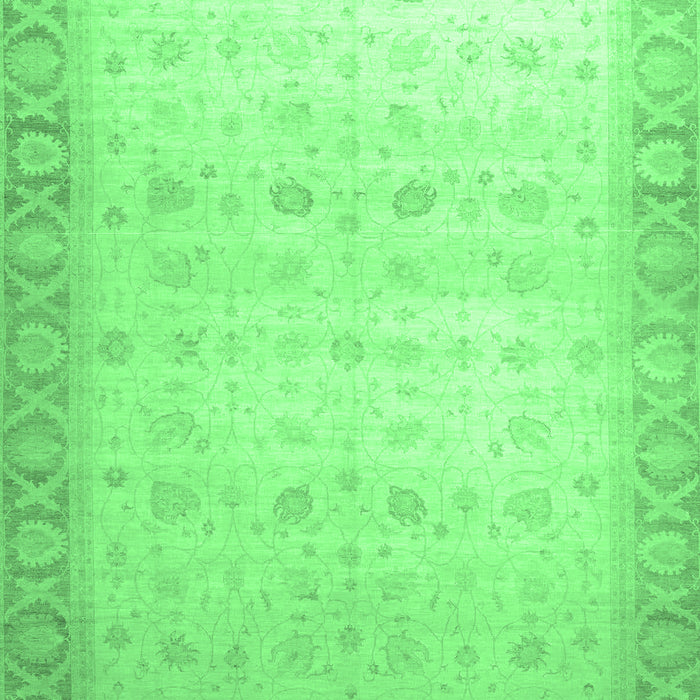 Machine Washable Oriental Emerald Green Traditional Area Rugs, wshabs34emgrn