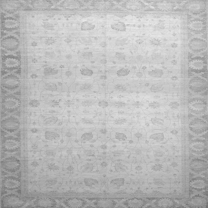 Square Oriental Gray Traditional Rug, abs34gry